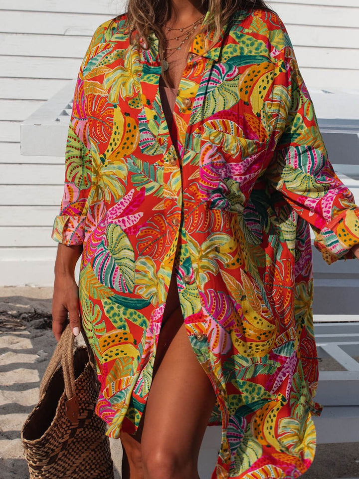 Leslie | Printed Button-Down Maxi Dress