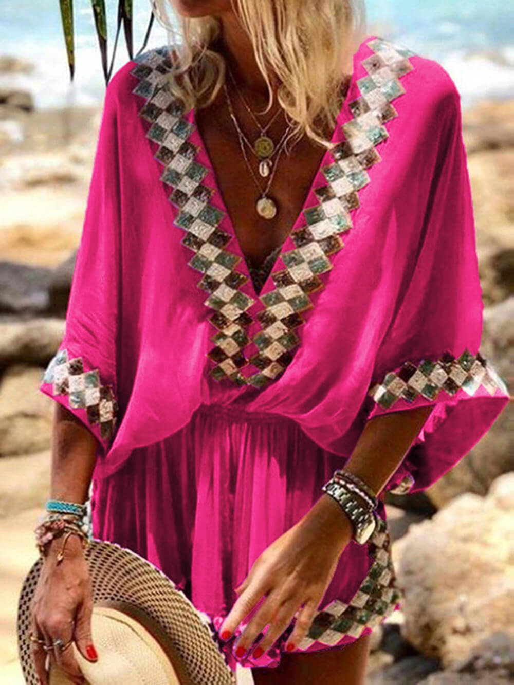 Miriam | Loose Beach Long Sleeve Romper