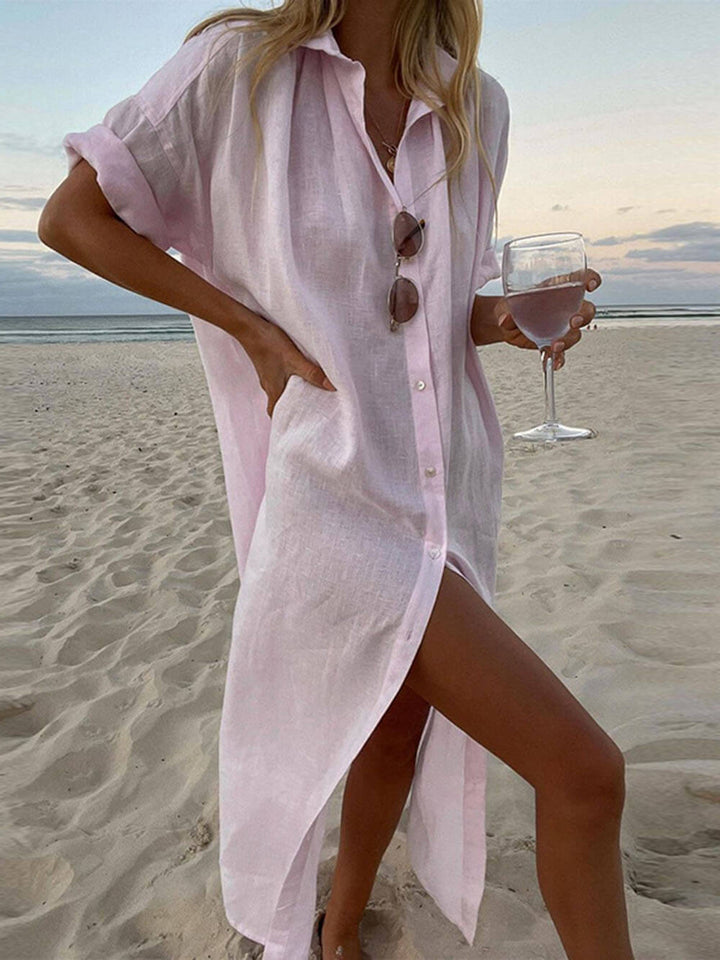 Jillian | Loose Shirt Maxi Dress