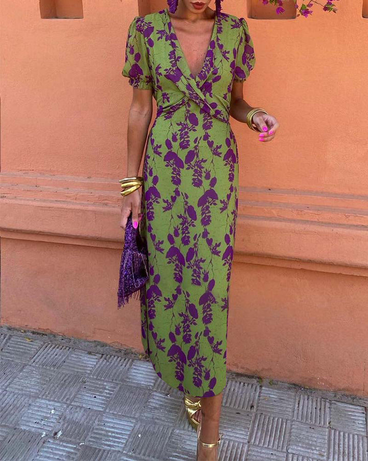 Angelina | Stunning V-Neck Midi Dress