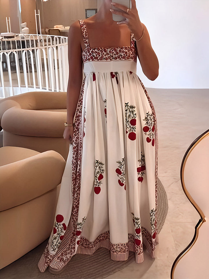 Maggie | Trendy Floral Print Maxi Dress