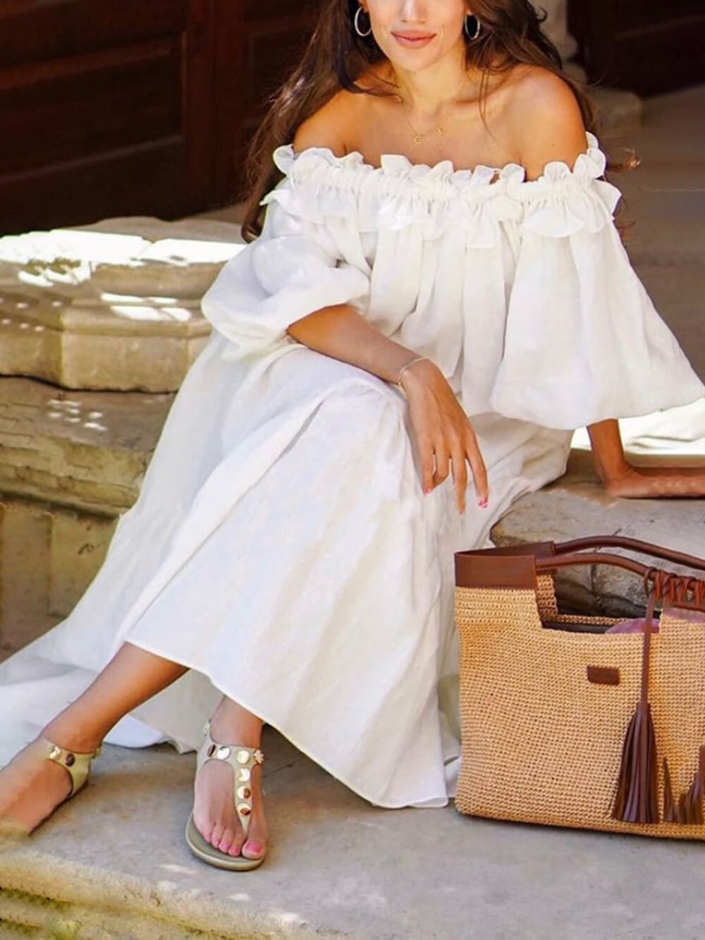 Giselle | Chic Off Shoulder Midi Dress