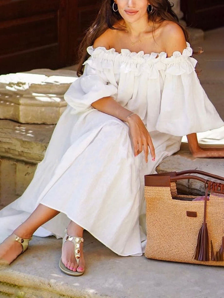 Giselle | Chic Off Shoulder Midi Dress
