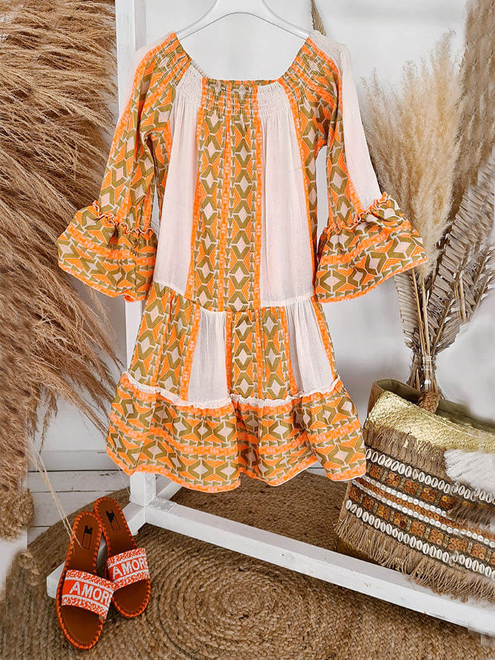 Joyce | Boho Off Shoulder Mini Dress
