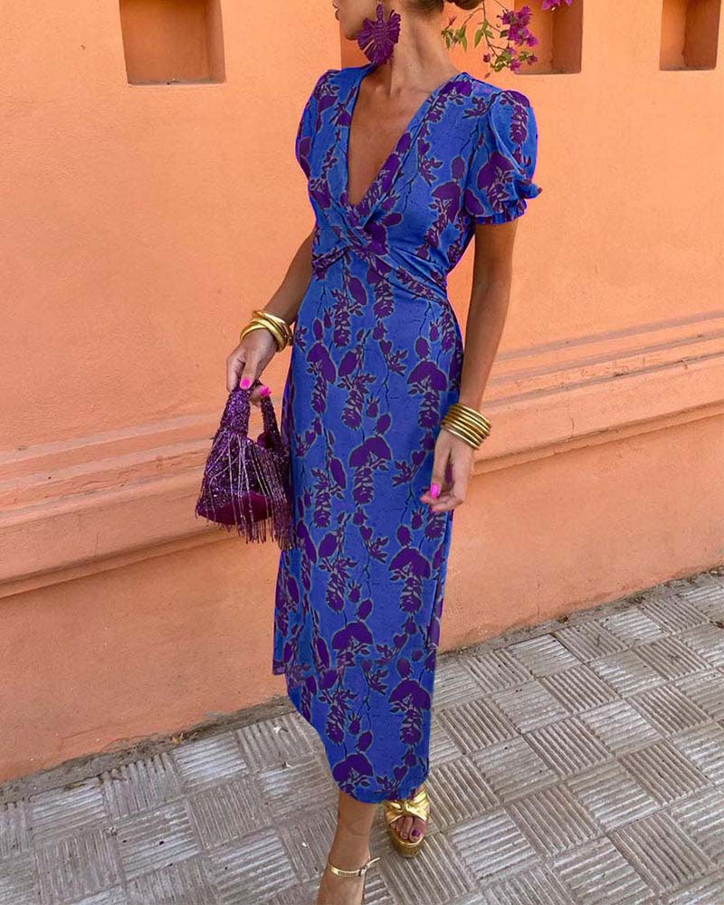 Angelina | Stunning V-Neck Midi Dress