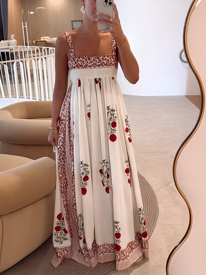 Maggie | Trendy Floral Print Maxi Dress
