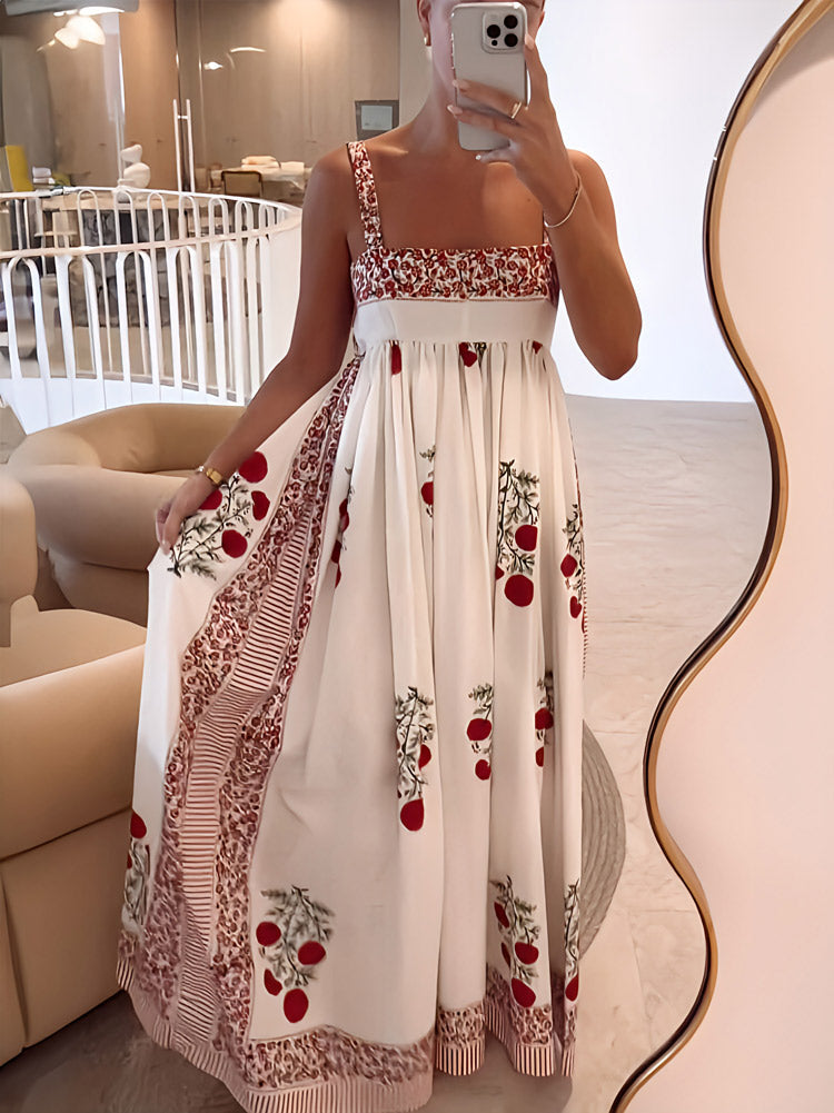 Maggie | Trendy Floral Print Maxi Dress