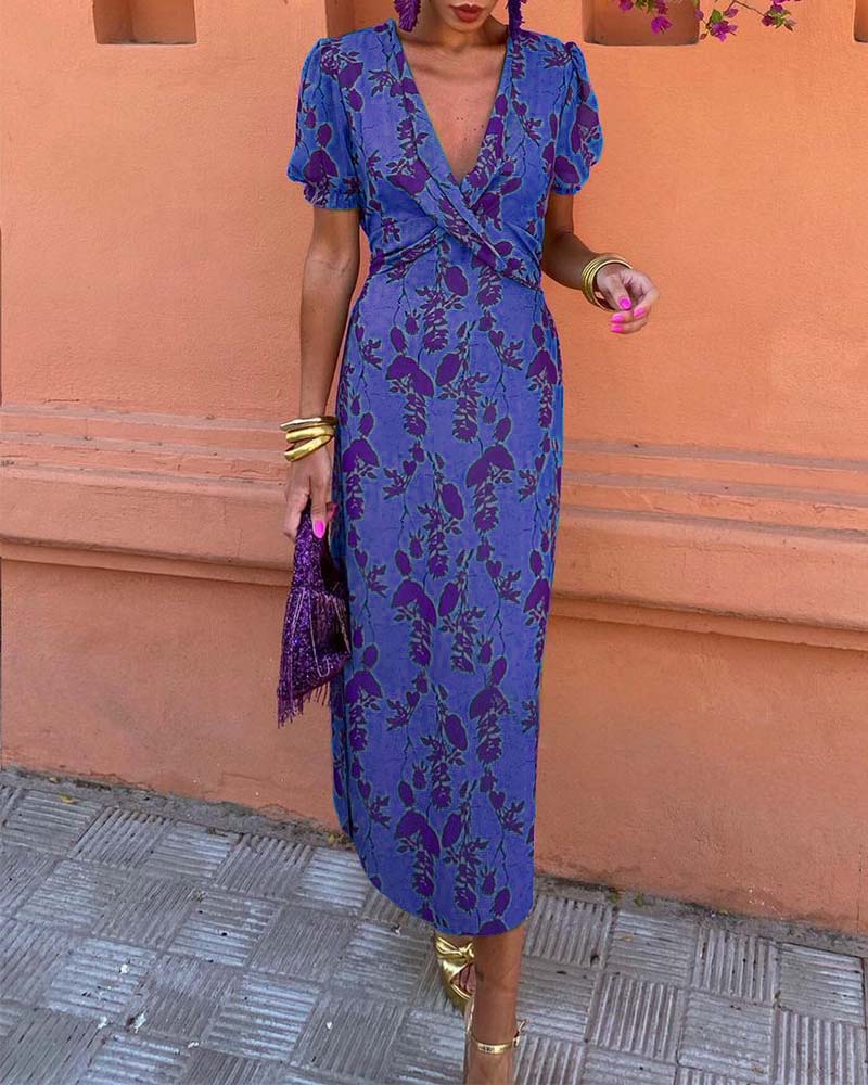 Angelina | Stunning V-Neck Midi Dress