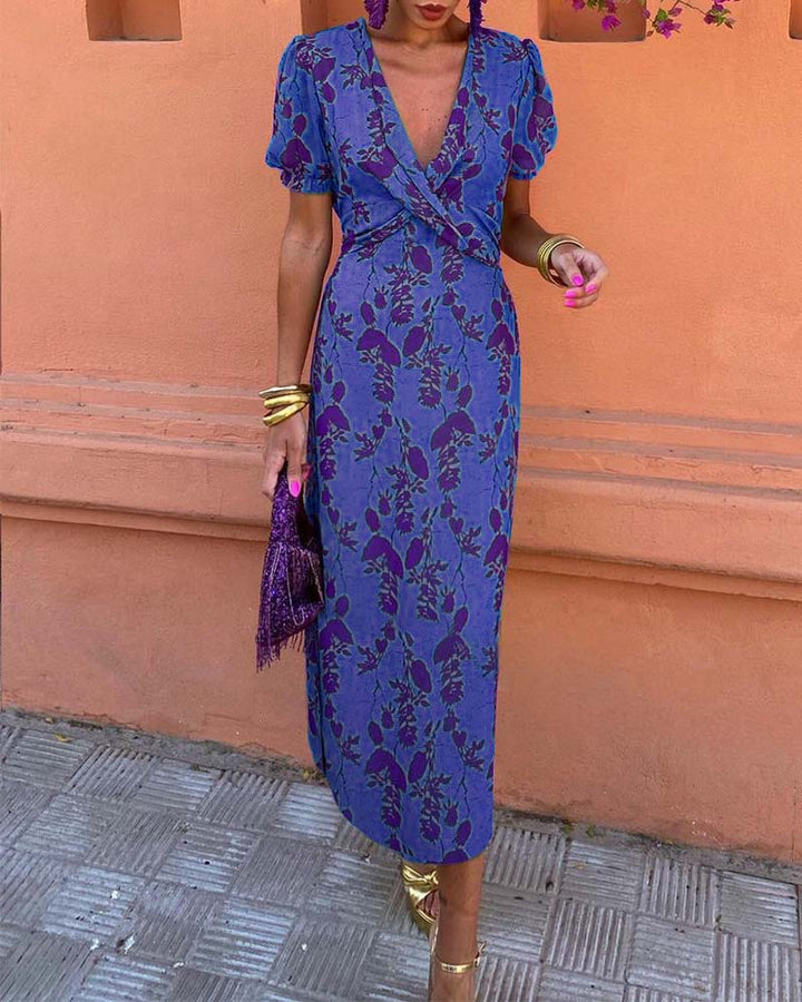 Angelina | Stunning V-Neck Midi Dress