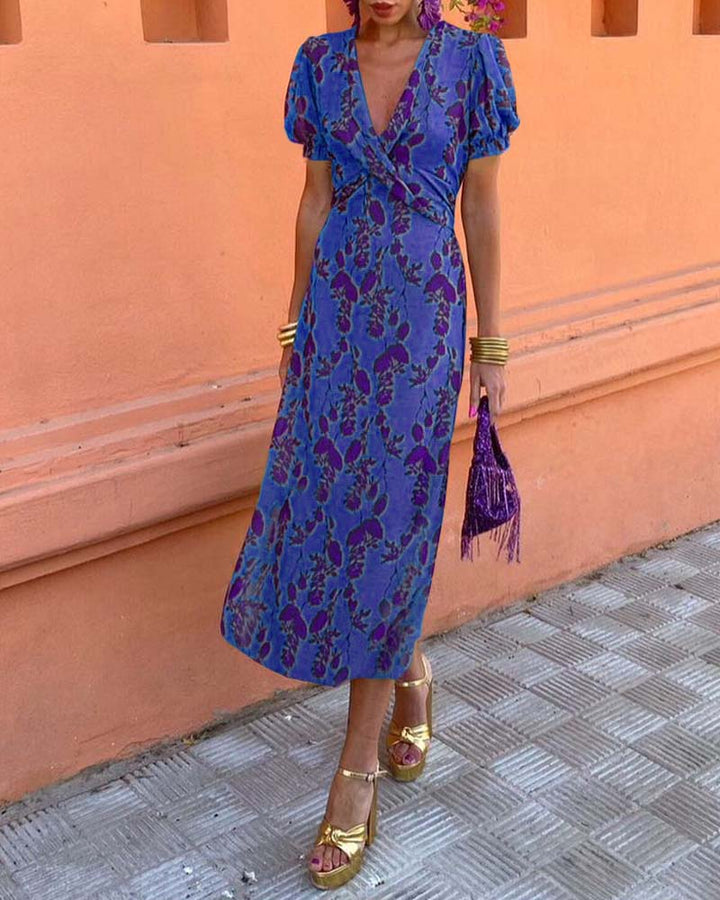 Angelina | Stunning V-Neck Midi Dress