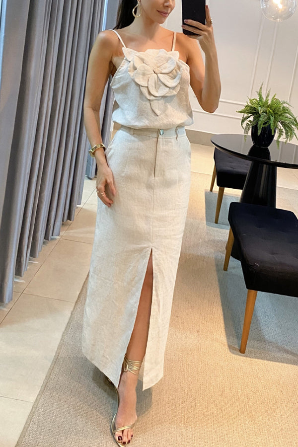 Nica | Chic Front Slit Maxi Dress