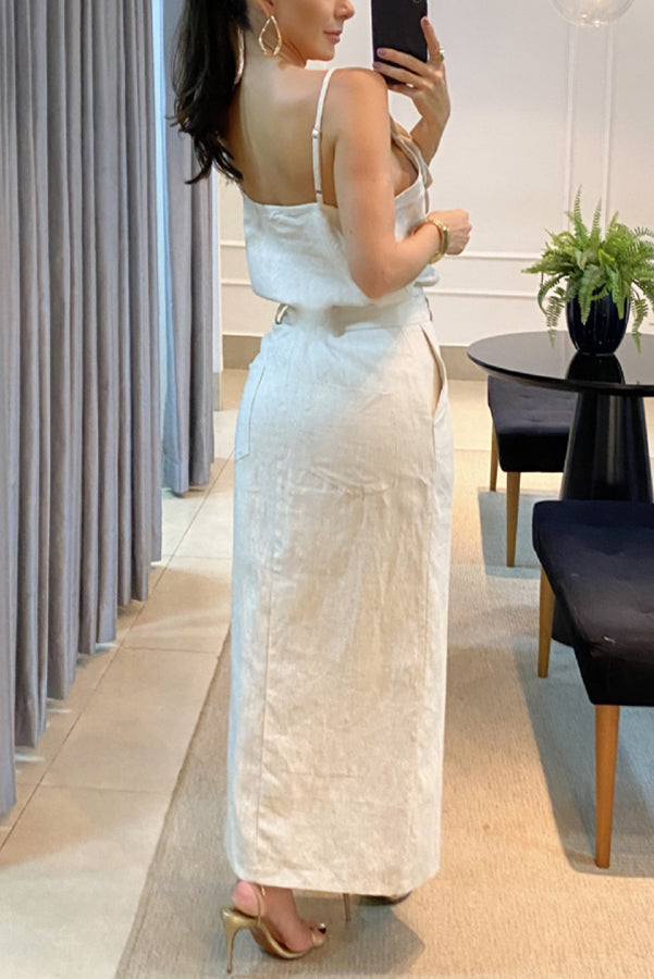 Nica | Chic Front Slit Maxi Dress
