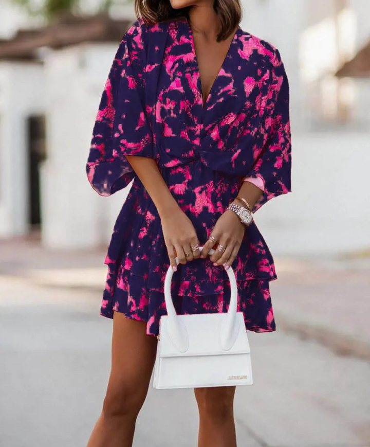 Valeria - Bohemian Floral Mini Dress