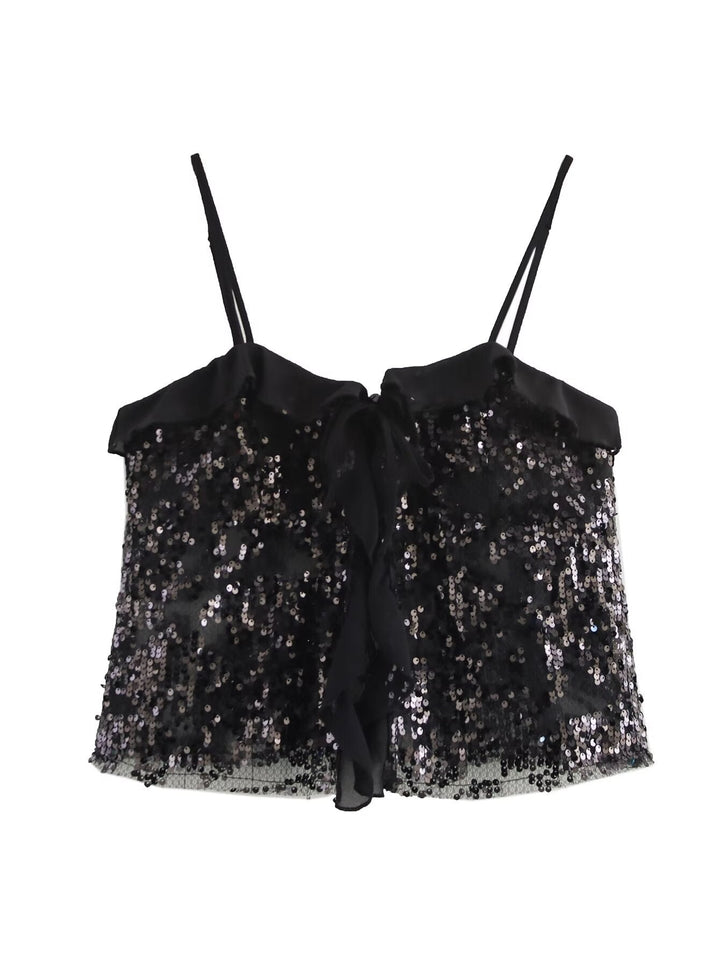 Clarissa | Sequin Halter Top