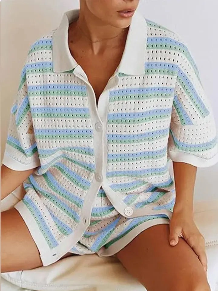 Caressa | Multicoloured Knit Set