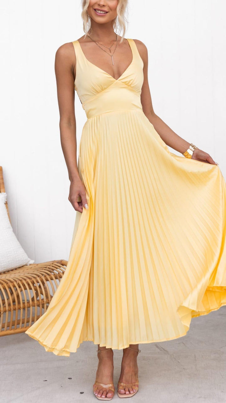 Ivy | Yellow Pleats