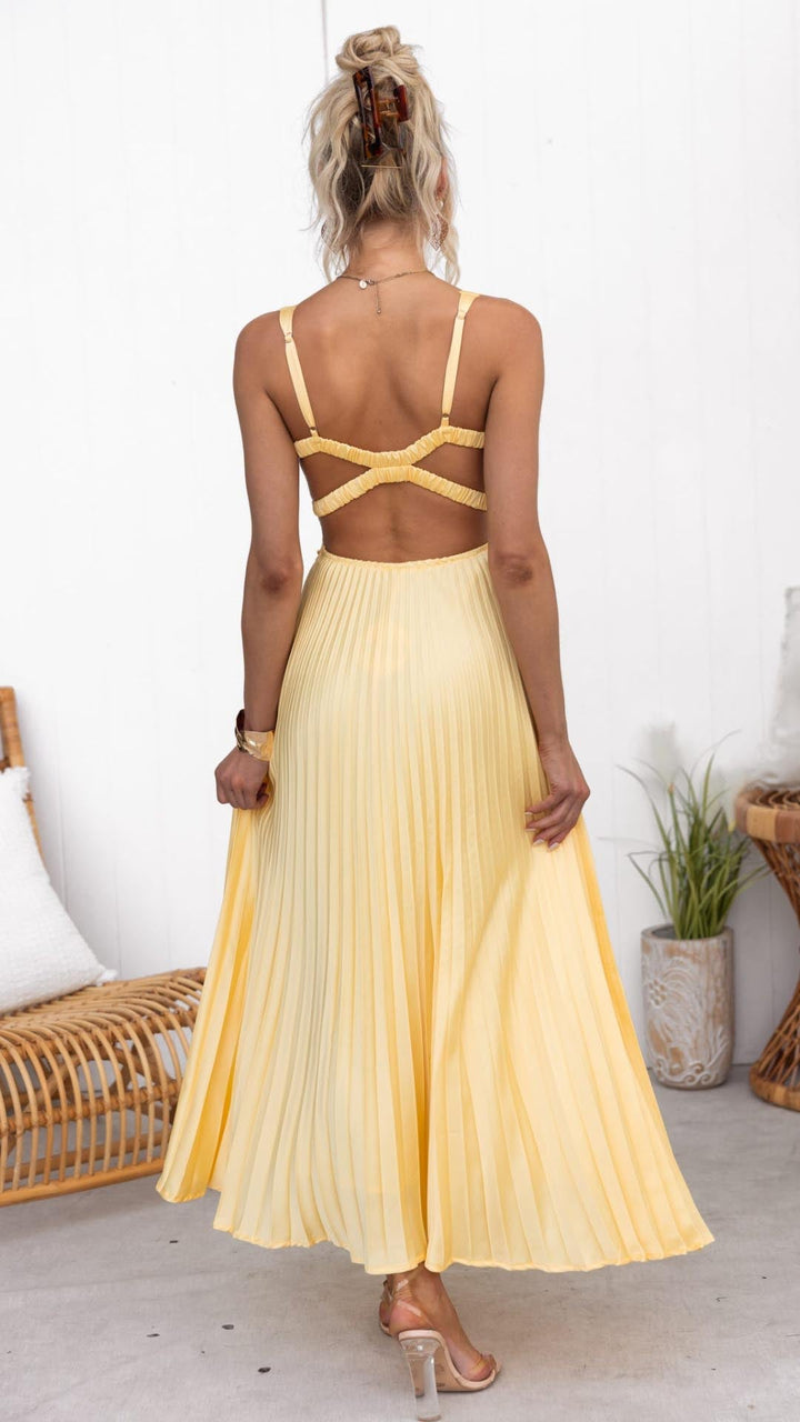 Ivy | Yellow Pleats
