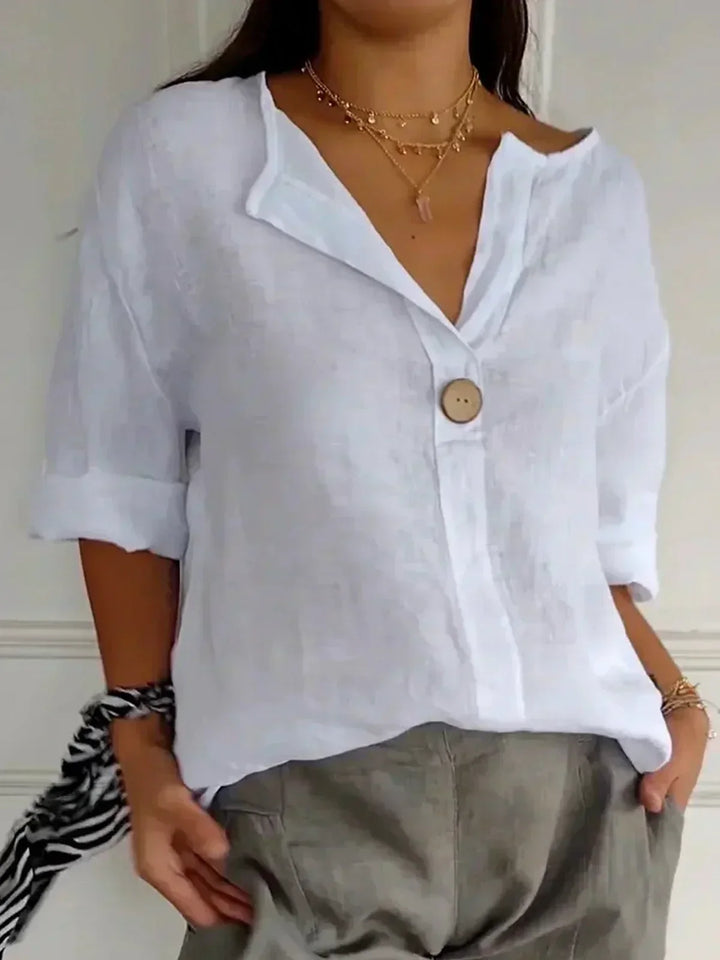 Clara | Elegant V-Neck Blouse