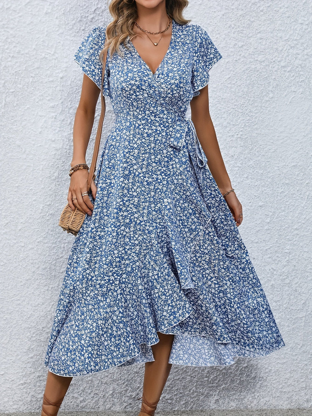 Indie - Small Floral Lace-Up Dress