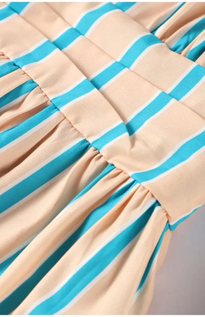 Diana | Elegant Stripped Backless Maxi Dress