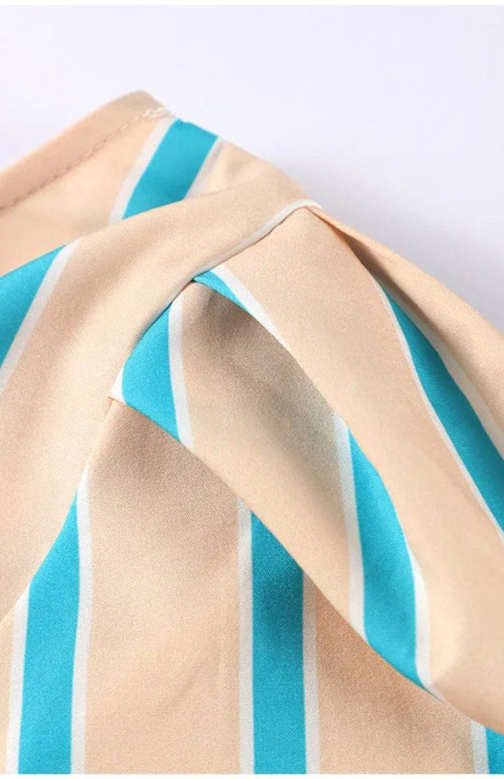 Diana | Elegant Stripped Backless Maxi Dress