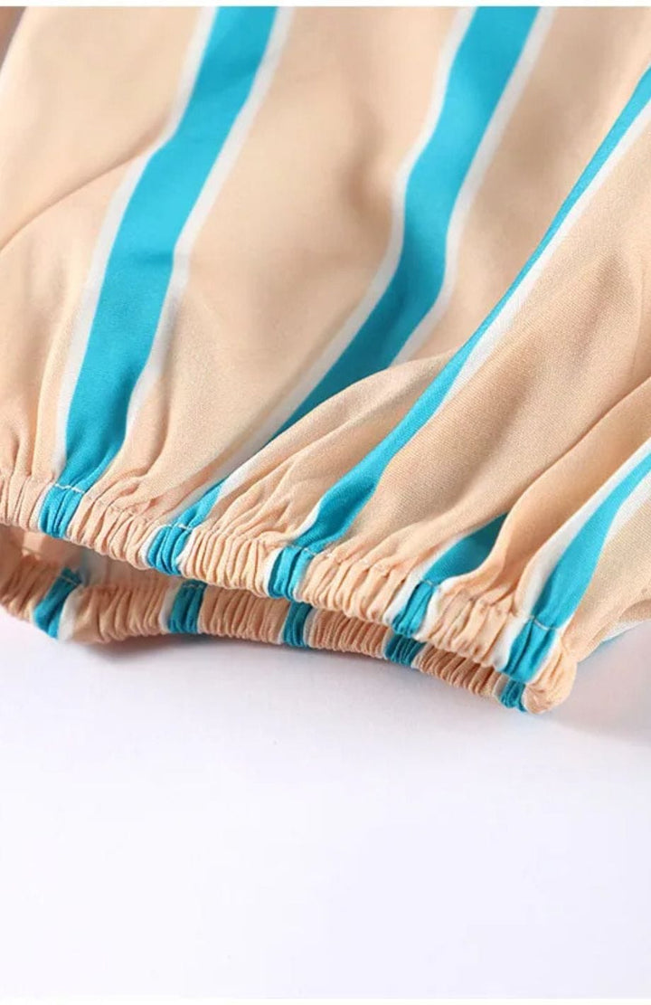 Diana | Elegant Stripped Backless Maxi Dress