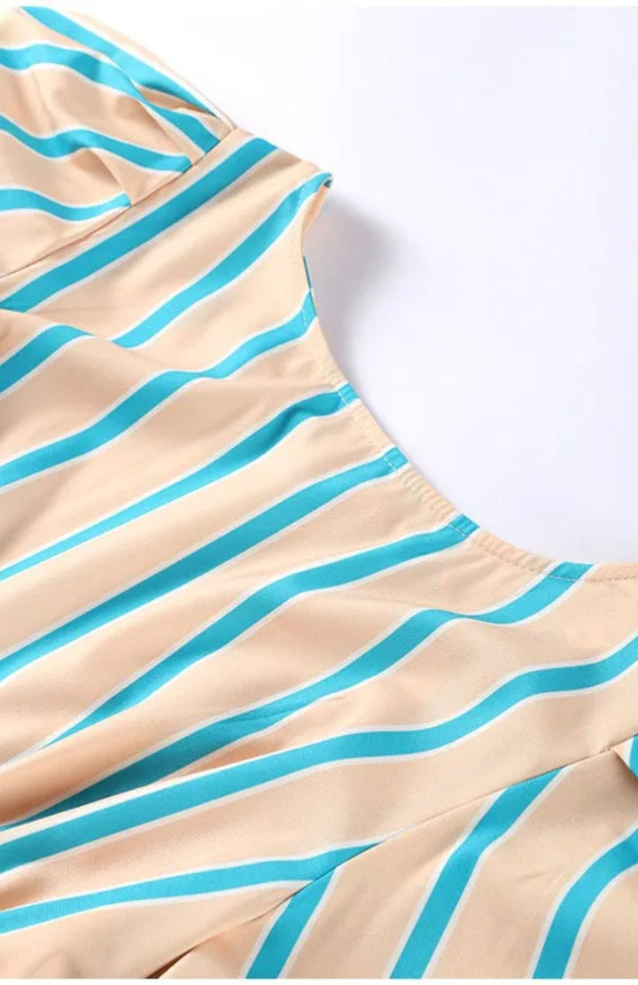 Diana | Elegant Stripped Backless Maxi Dress