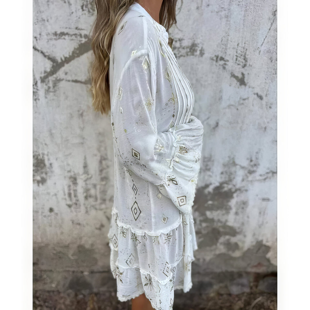 Mara - Trendy Long Sleeve Mini Dress