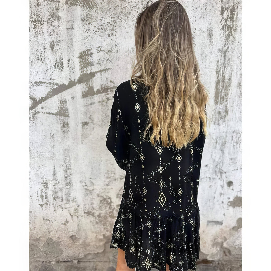 Mara - Trendy Long Sleeve Mini Dress